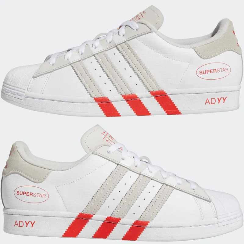 Adidas Superstar Cloud White / Grey One / Vivid Red (GY0995)