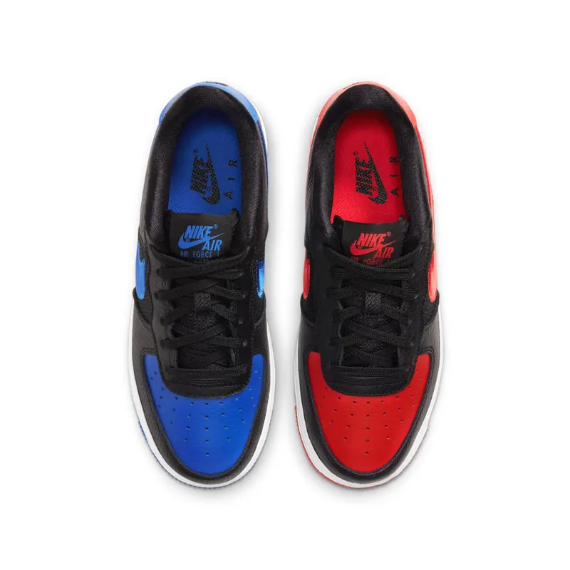 Nike Air Force 1 Low LV8 GS “Black / Chile / Racer Blue” (DH0201-001)