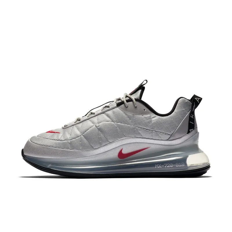 Nike Air MX 720-818 ‘Silver Bullet’ Metallic Silver/Black/University Red (CW2621-001)