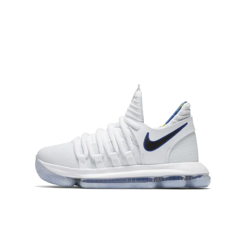 Nike KD 10 NBA Warriors Home (GS) White/Game Royal-University Gold (AJ7781-101)