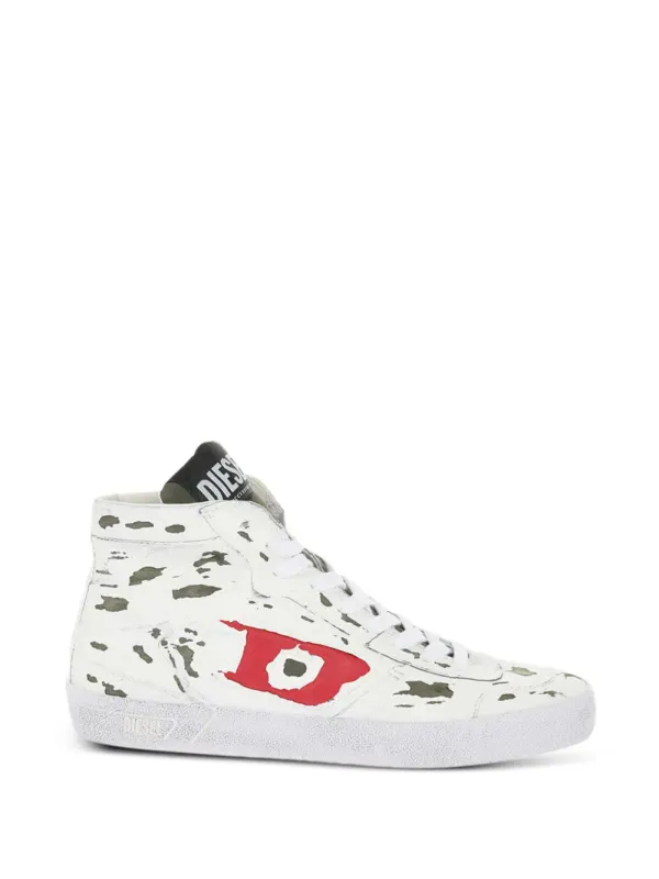 Diesel S-LEROJI MID logo-patch trainers – White (Y03261PS695)