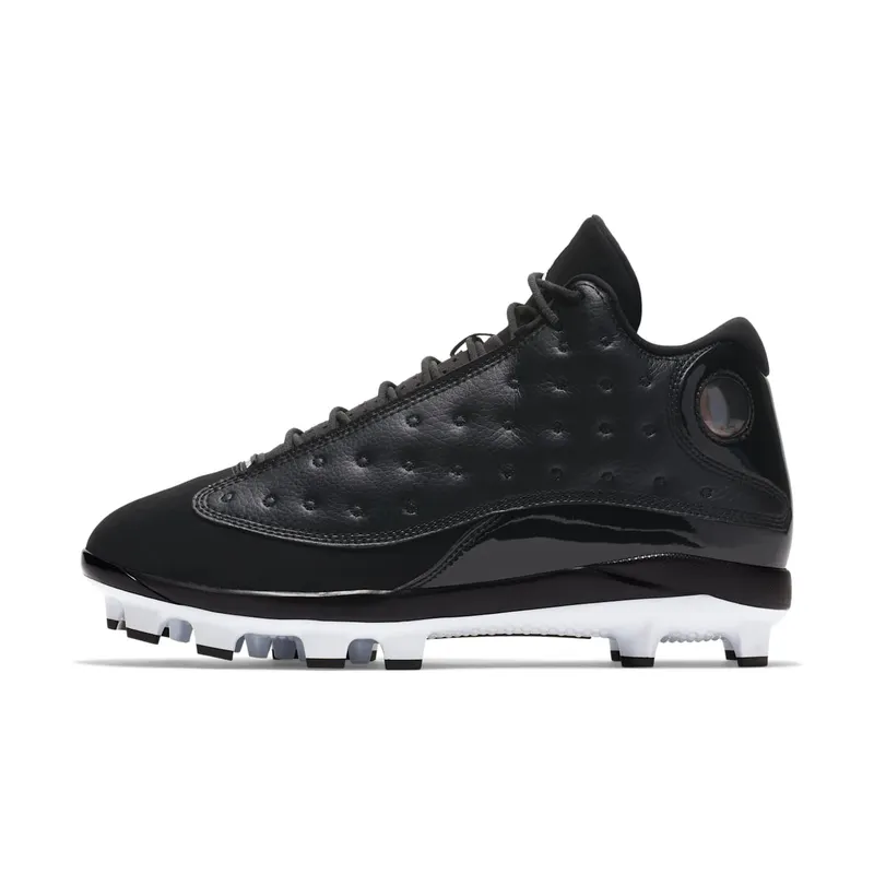 Jordan 13 Retro MCS Cleat Black Black/Black-White (AJ8016-001)