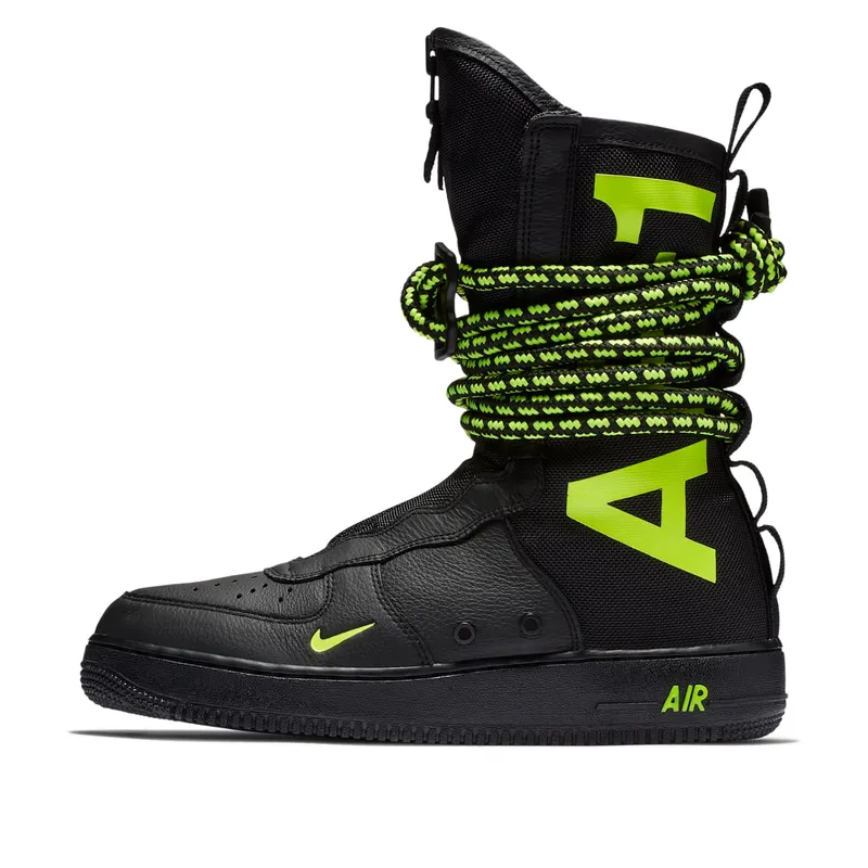 Nike SF Air Force 1 High Black Volt Black/Black-Volt (AA1128-003)