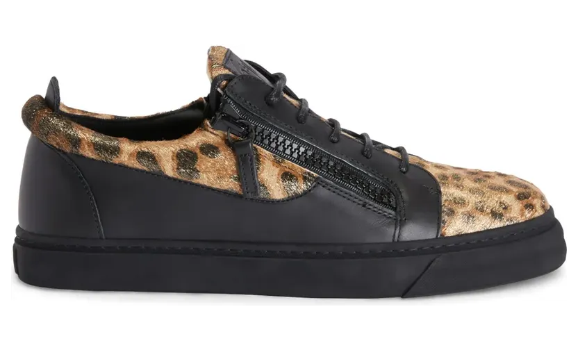 Giuseppe Zanotti Frankie Sneakers mit doppeltem Reißverschluss – Gold (RU00129K50)