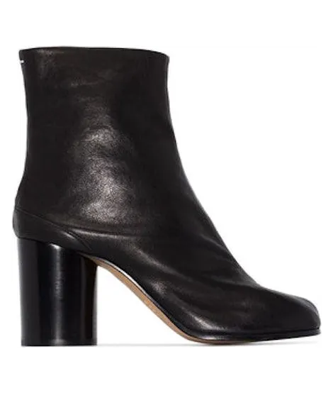 Maison Margiela Vintage Leather Tabi High Heel Ankle Boots Black (S58WU0260 P3753 T8013)
