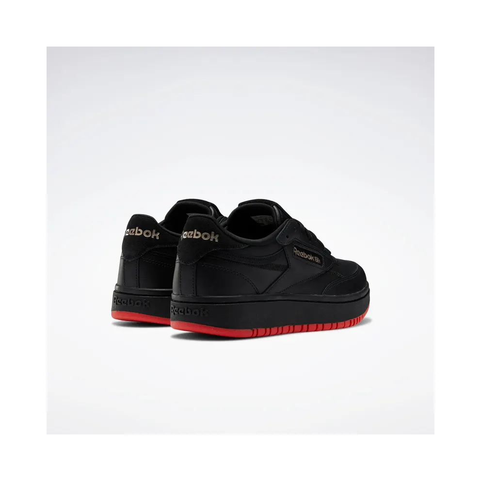 Reebok Cardi Coated Club C Double Shoes Core Black / Vector Red / Rose Gold