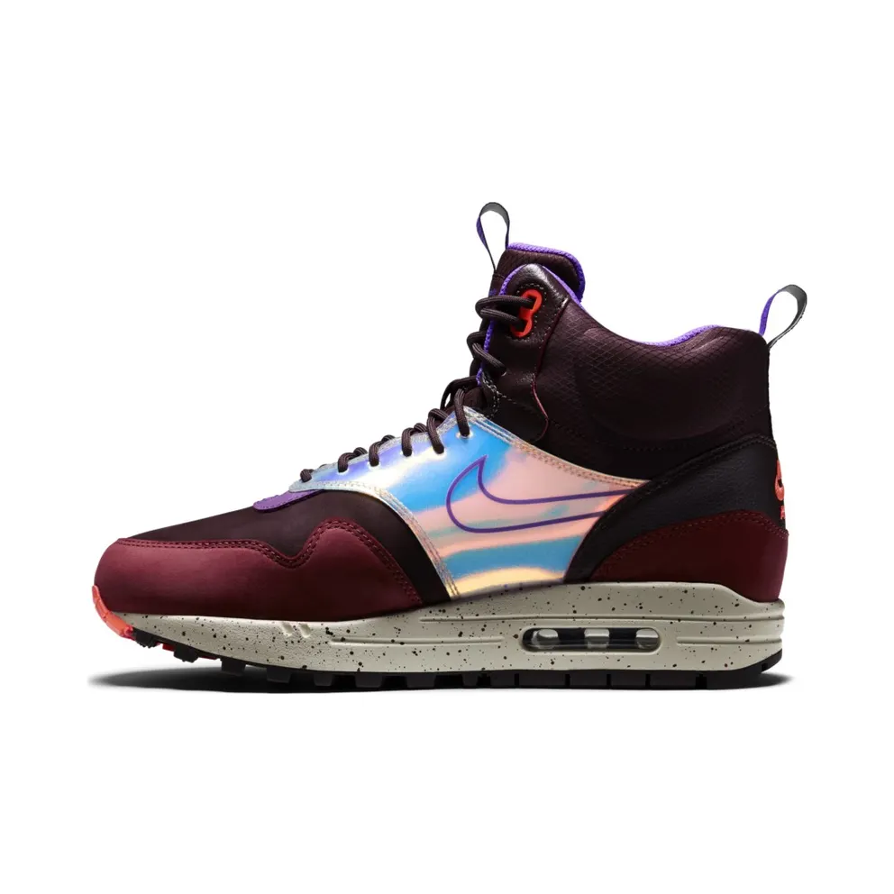 Nike Air Max 1 Mid Sneakerboot Deep Burgundy (W) Deep Burgundy/Hyper Grape-Cedar-Hyper Crimson (685269-600)