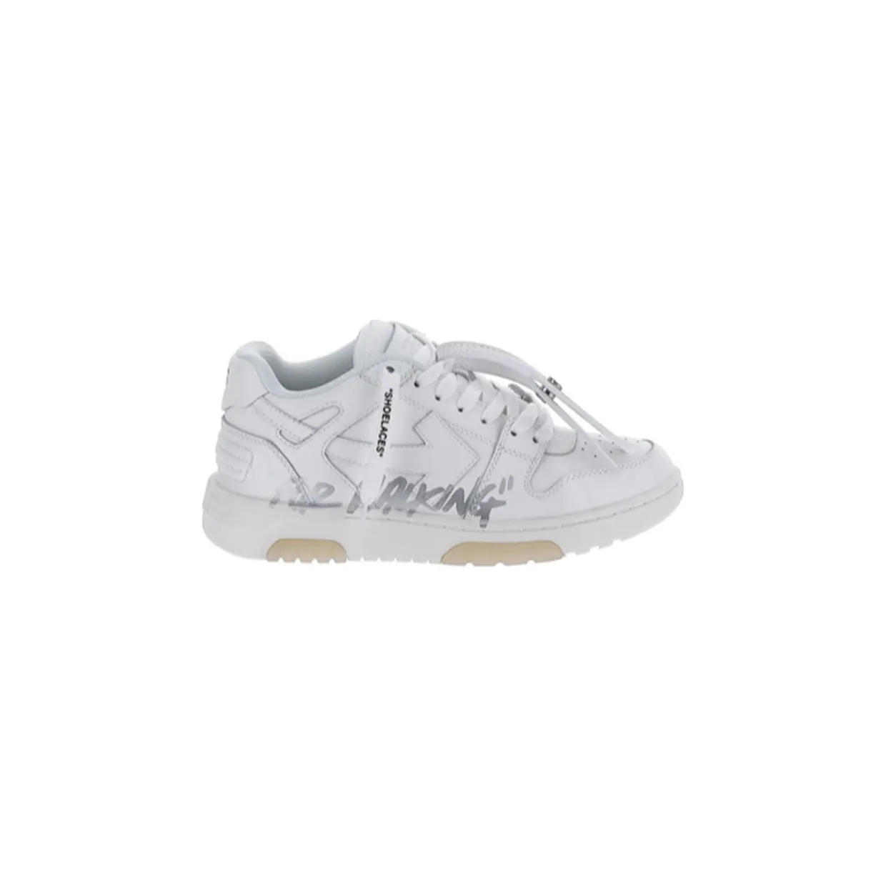 OFF-WHITE Out Of Office OOO “For Walking” Low Tops Distressed White (OWIA259S22LEA0050172)