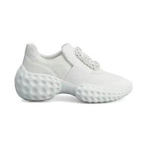 Roger Vivier Viv’ Run Light White Crystal Buckle (RVW63731340QPSB001)