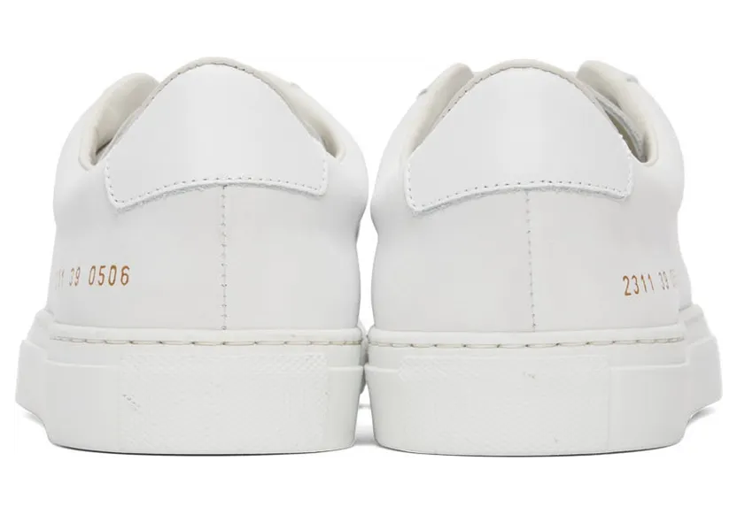 Common Projects White Retro Low Sneakers (ARTICLE 2311) (4)