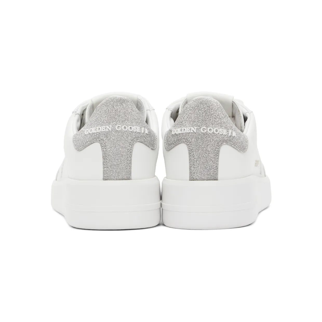 Golden Goose White & Silver Purestar Sneakers (F00197.F000538.80185) (4)