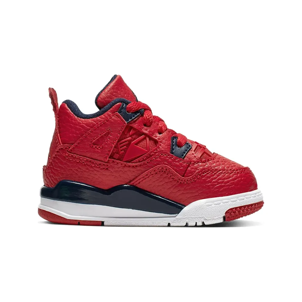 Jordan 4 Retro Fiba 2019 (TD) Gym Red/Obsidian-White-Metallic Gold (BQ7670-617)