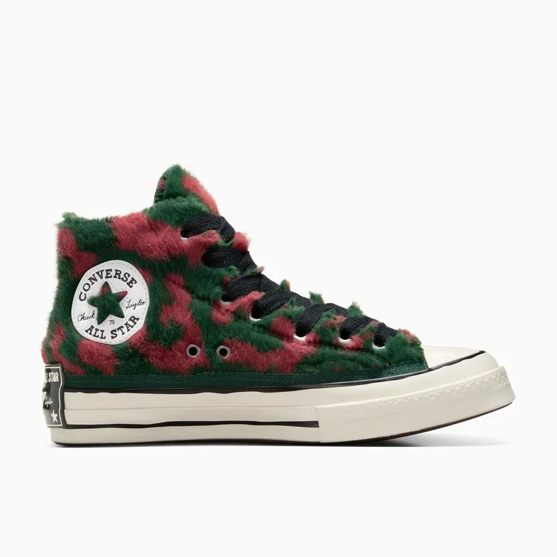 Converse Chuck 70 Luxe Plush Astrodust/Green Envy/Egret (A09503C)