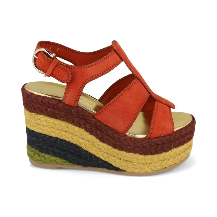 Ferragamo Renee Wedge Espadrillas Rust (01E353-758787-1C)