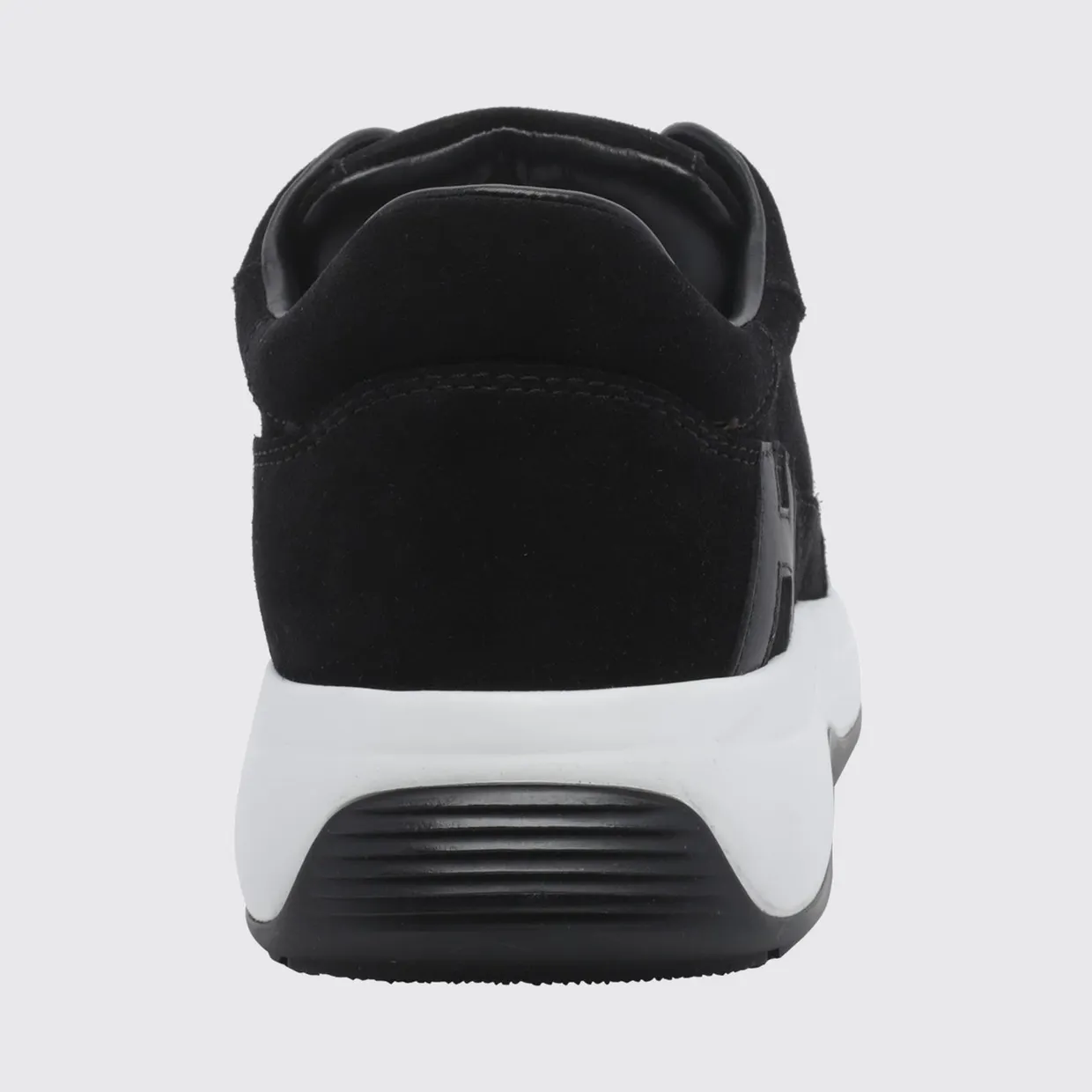 Hogan Hi-Light Suede Calfskin Leather Sneakers with Tone-on-Tone H Logo Black (HXM7190GH50VGGB999) (3)