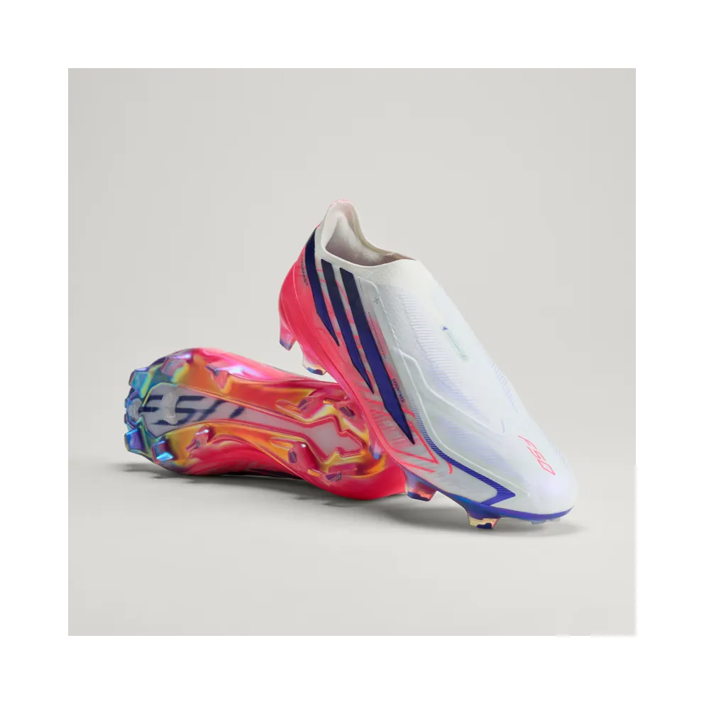 adidas F50 Hyperfast Elite Laceless Firm Ground Football Boots “Cloud White / Solar Purple / Solar Turbo” (KJ6074)