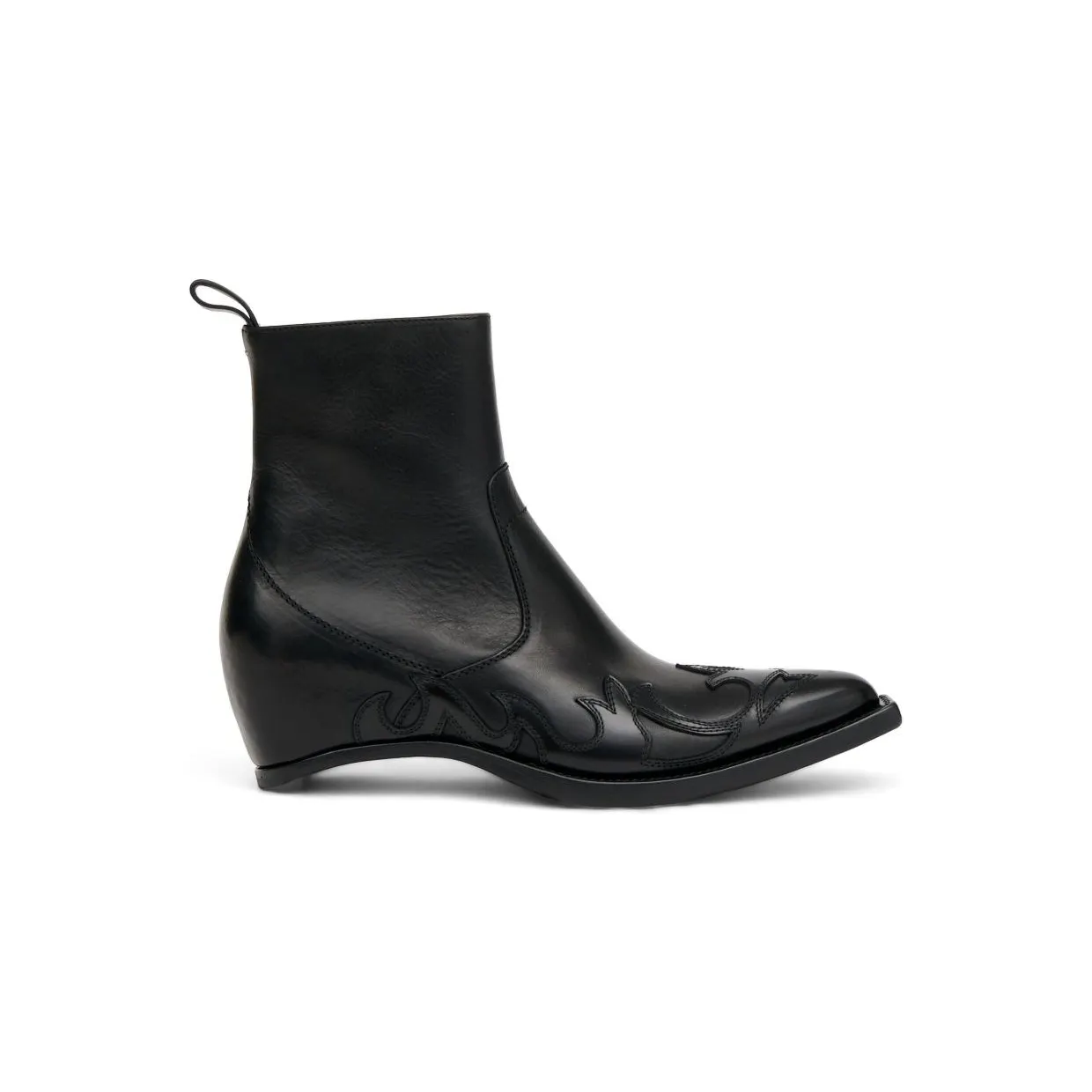 Maison Margiela Heel-Less Western Flame Boots H45 Ankle Boot Black