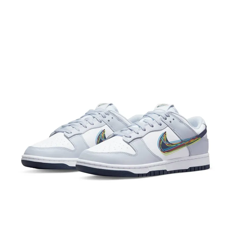 Nike Dunk Low 3D Swoosh White Grey (DV6482-100)