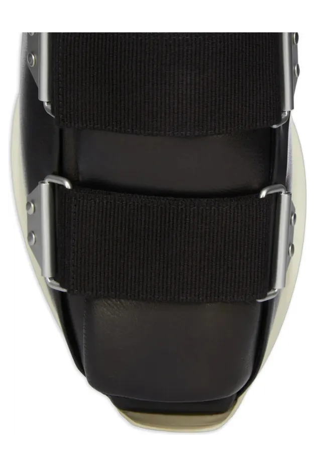 Rick Owens Temple Geth Touch-strap Leather “Black” (RR01F2816 LCN 91) (4)