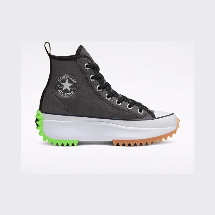 Converse Run Star Hike High ‘Concrete Heat – Black’ Black/White/Ghost Green (167852C)
