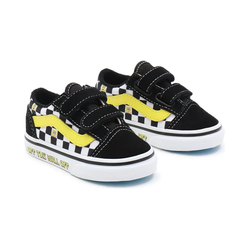 Vans Vans X Spongebob Old Skool Velcro Toddler Shoes Black (VN000D3Y9EK)