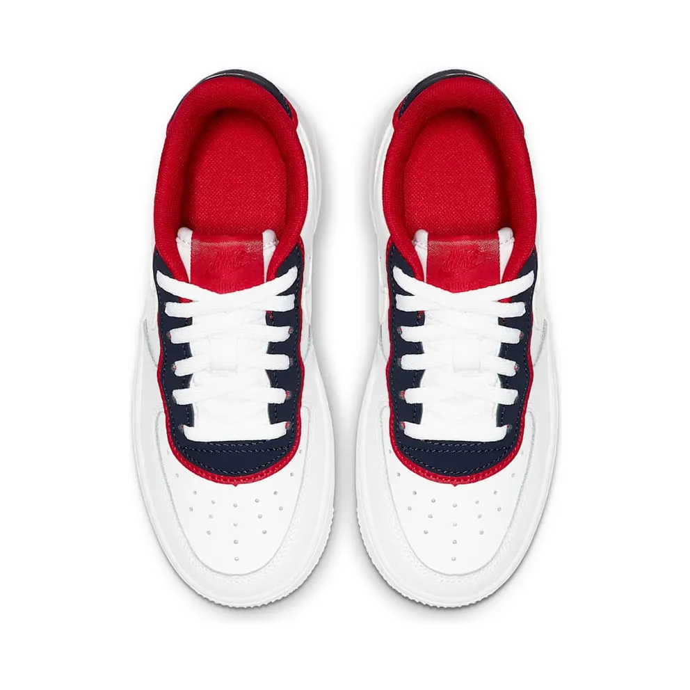 Nike Air Force 1 Low Double Layer White Obsidian Red (PS) White/Obsidian-University Red-White (BV1085-101)