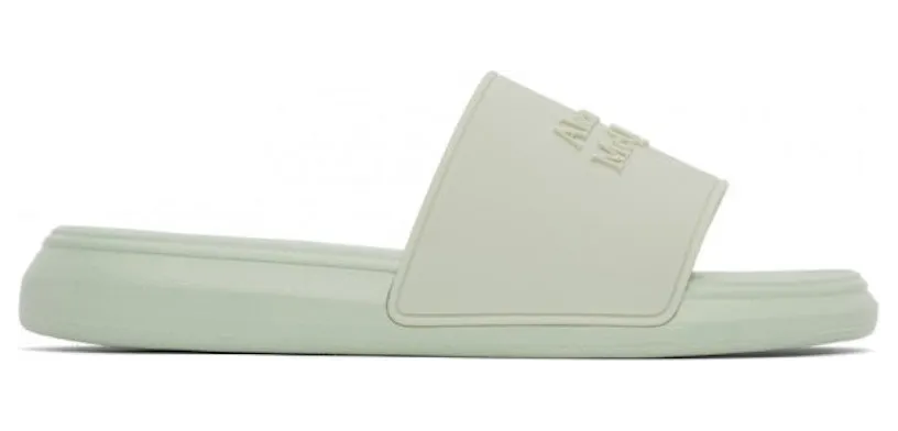 Alexander McQueen Logo Slides Green (663564W4QS03312)