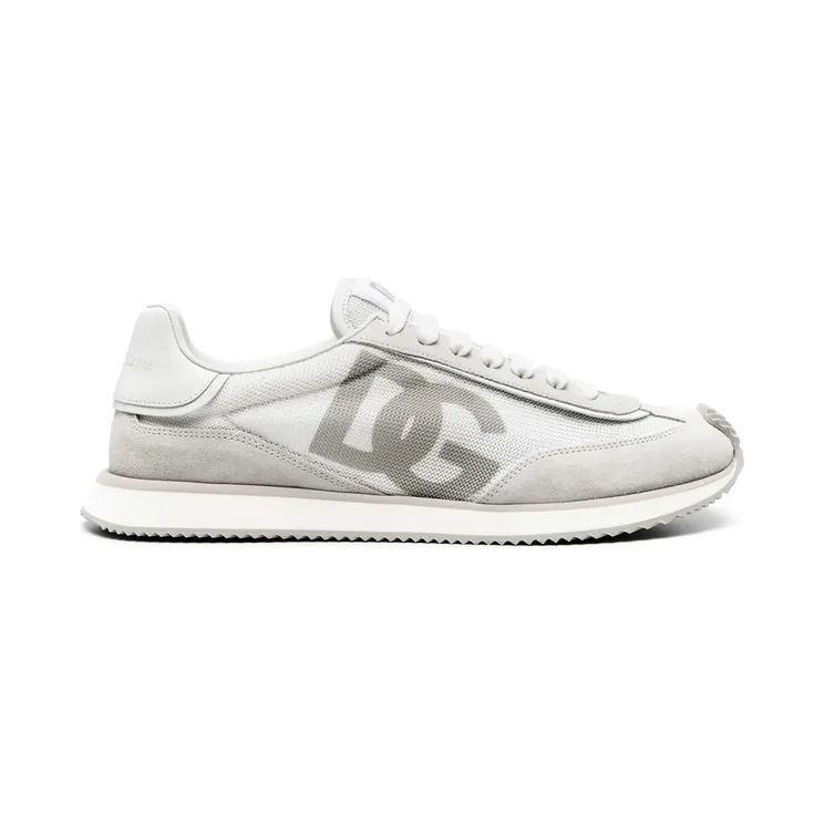 Dolce & Gabbana Mixed-material DG Cushion “White/Grey” (CS2288 A5355 8B930)