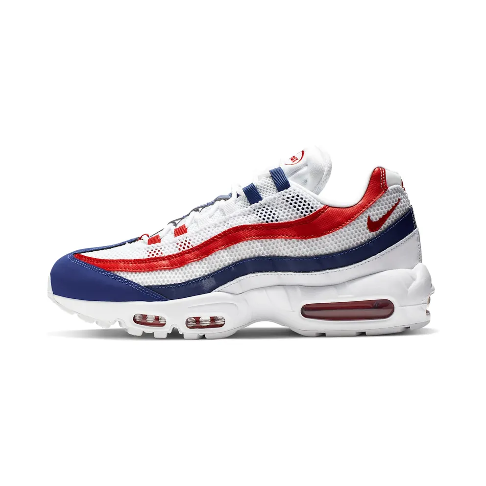 Nike Air Max 95 White Deep Royal Blue Gym Red (CJ9926-100)
