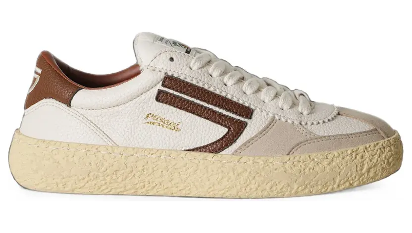 Puraai 1.01 Vintage suede panelled sneakers – Wit (PU101VD099)