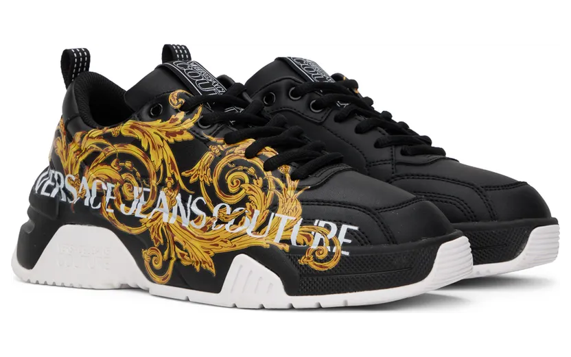 Versace Jeans Couture Black Court 88 Sneakers (E73YA3SF6EZP163) (4)