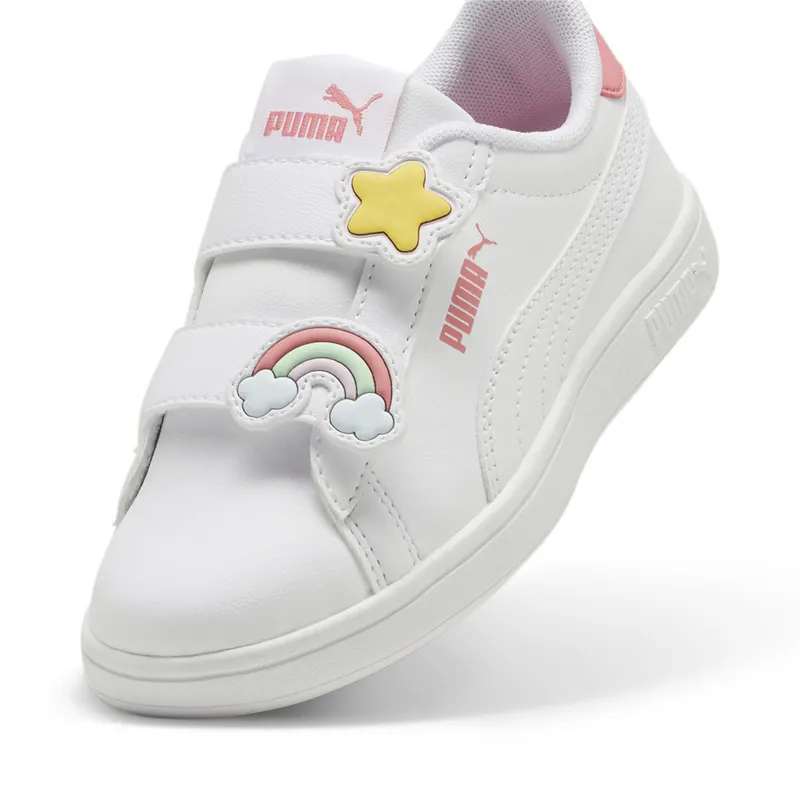 Puma Smash 3.0 Badges “Puma White / Passionfruit” (397286_01)