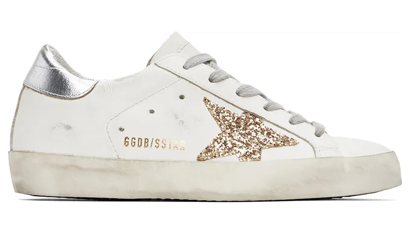 Golden Goose SSENSE Exclusive White & Silver Super-Star Classic Sneakers (GWF00101.F000214.10380)