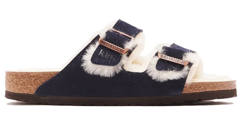 Birkenstock Arizona Shearling Kith Navy Blazer