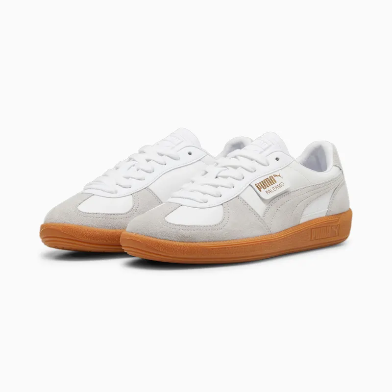 Puma Palermo – “White Glacial Grey Gum” (396464-12)