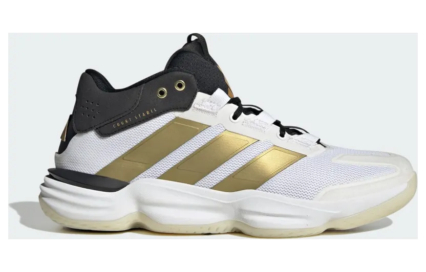 Adidas Court Stabil Indoor Cloud White / Gold Metallic / Core Black (KK1949)