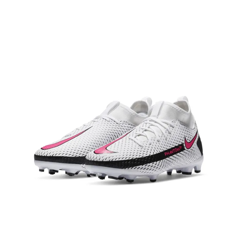 Nike  Phantom GT Academy DF MG White Black Pink Blast (Kids) White/Black-Pink Blast (CW6694-160)