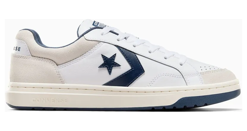 Converse Pro Blaze Classic Leather & Suede White/Navy/Vaporous Grey (A10124C)