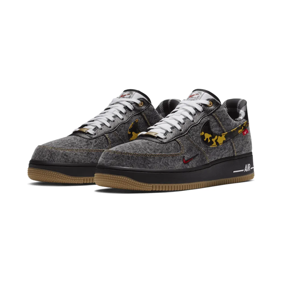 Nike Air Force 1 Low Remix Black Black/Multi-Color-White-Metallic Gold (DB1964-001)