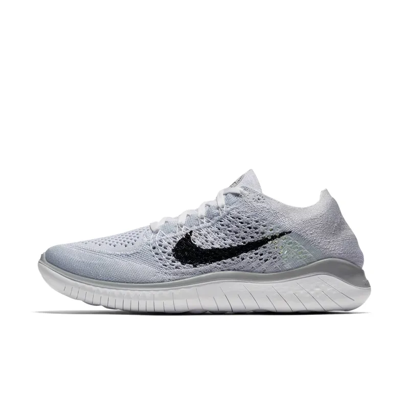 Nike Free RN Flyknit 2018 White Pure Platinum (W) White/Black-Pure Platinum (942839-100)