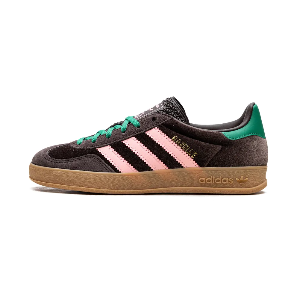 Adidas Gazelle Indoor Dark Brown / Glow Pink / Court Green (JI2714)