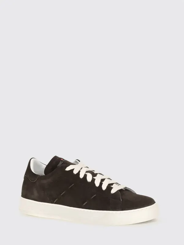 Kiton Low-Top Suede Calfskin with Elasticated Ankle Dark (USSA421N0151603TESTAMORO)