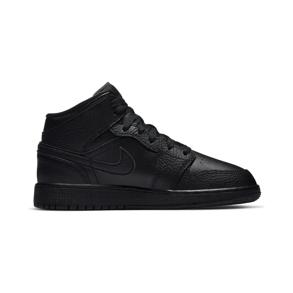 Air Jordan 1 Mid Older Kids’ Black (554725-091)
