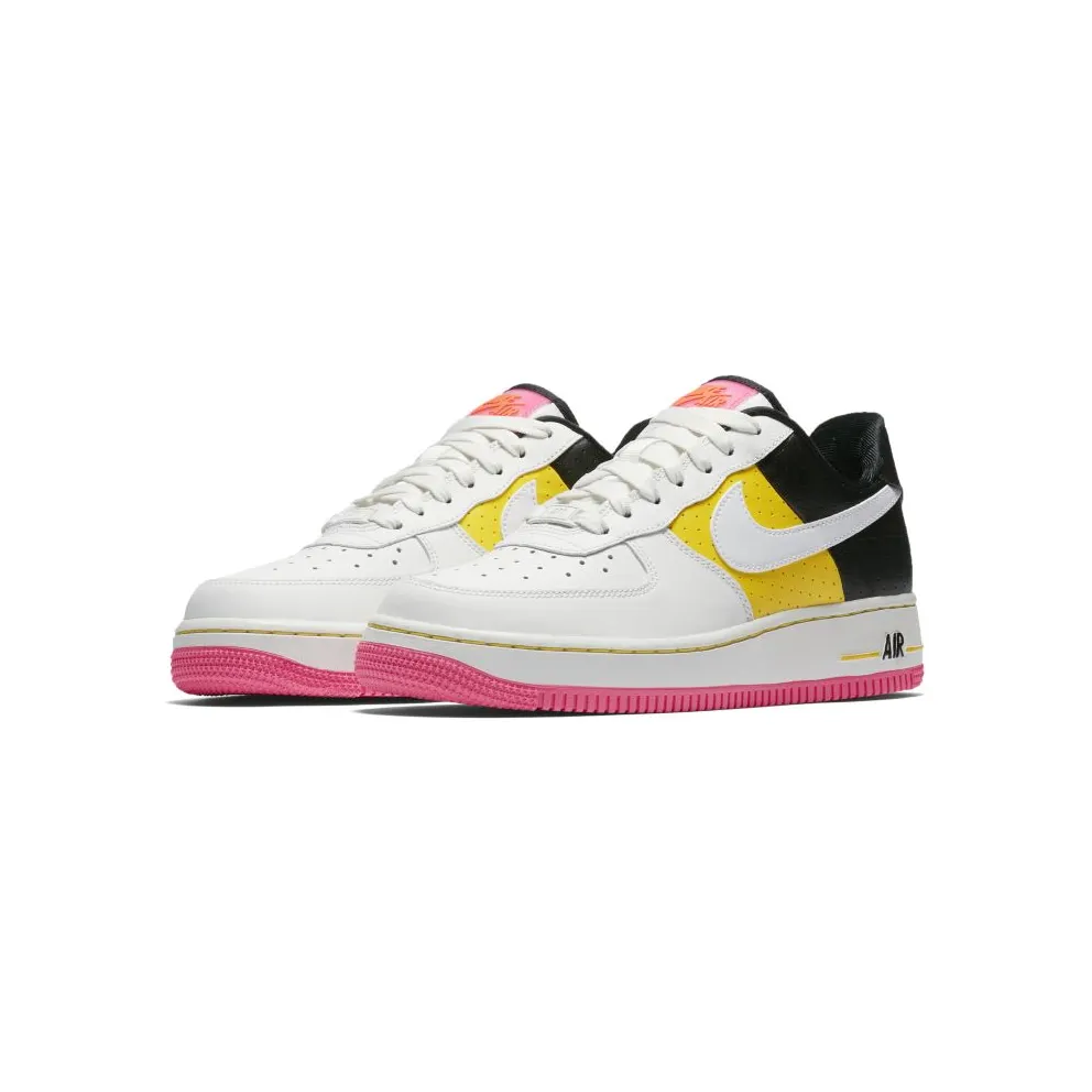 Nike Air Force 1 Low Moto (W) Summit White/White-Tour Yellow-Black (AT2583-100)