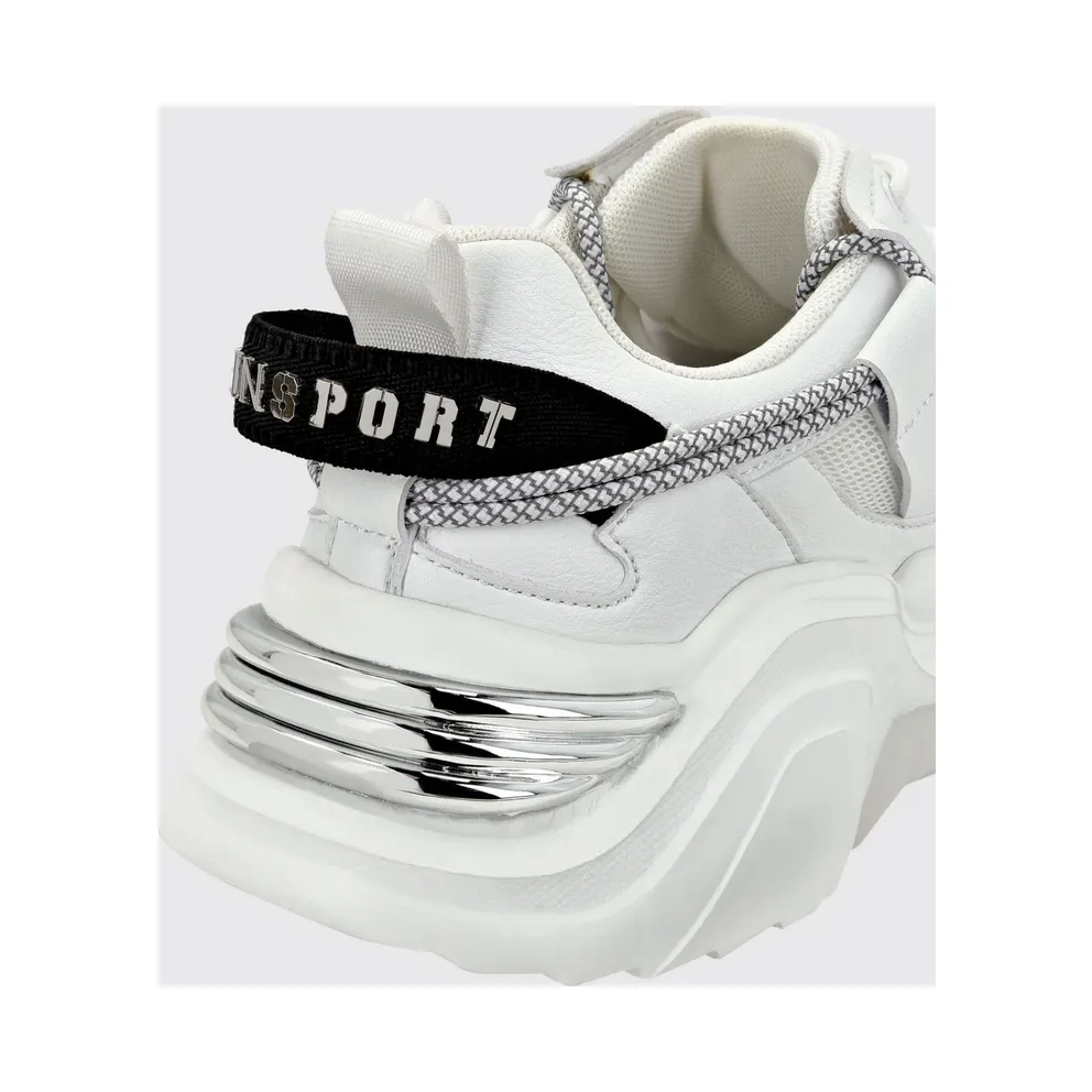 Plein Sport Lace-Up Low-Top in Mesh with a Branded Pull-Tab White (AABSUSC0351STE003N01)