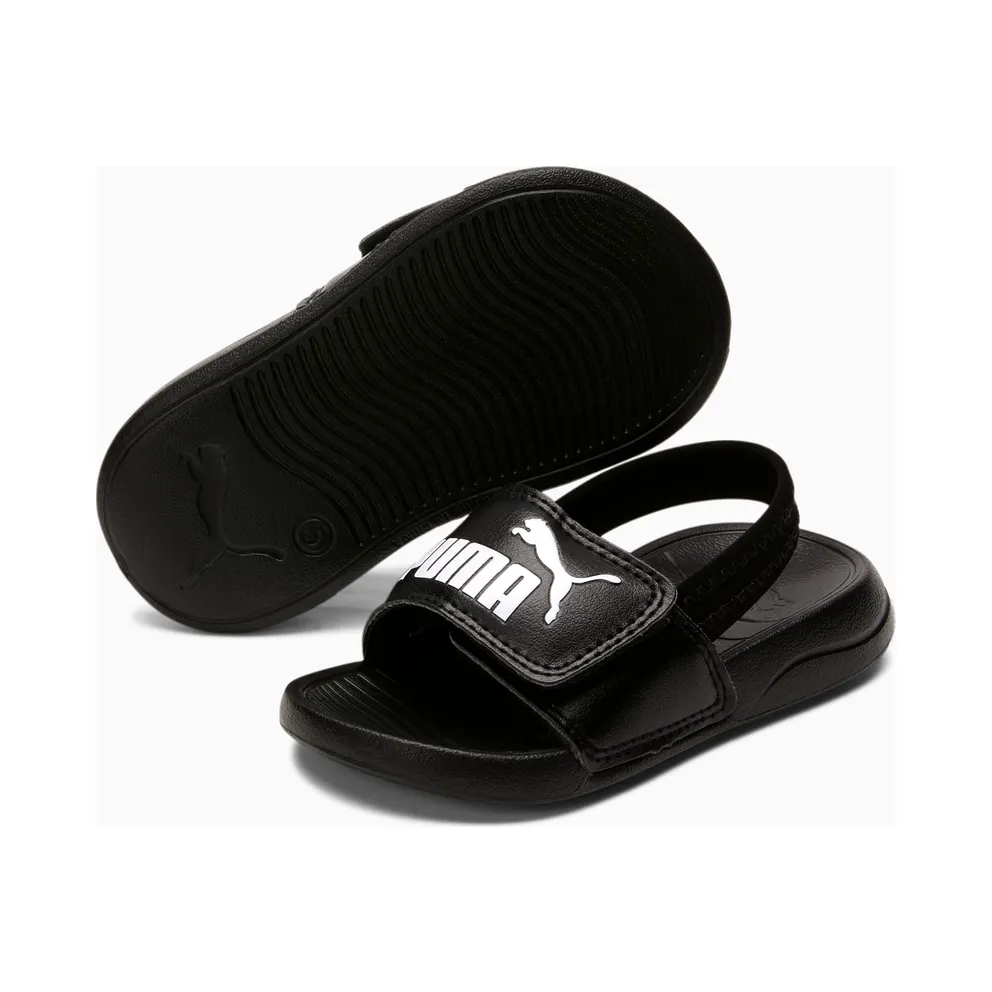 Puma Popcat 20 Backstrap Slides baby’s White/Black (373862-01)