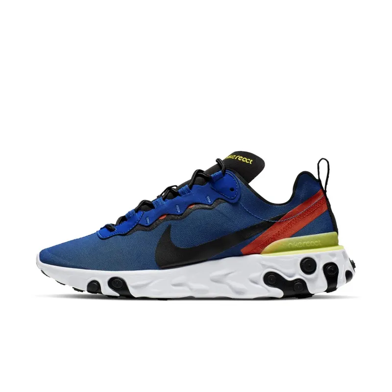 Nike React Element 55 Game Royal Dynamic Yellow Habanero Red Game Royal/Black-White-Dynamic Yellow-Habanero Red (BQ6166-403)