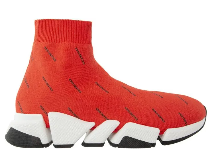 Balenciaga Speed 2.0 Allover Intense Red Black (617239 W2DBF6910)