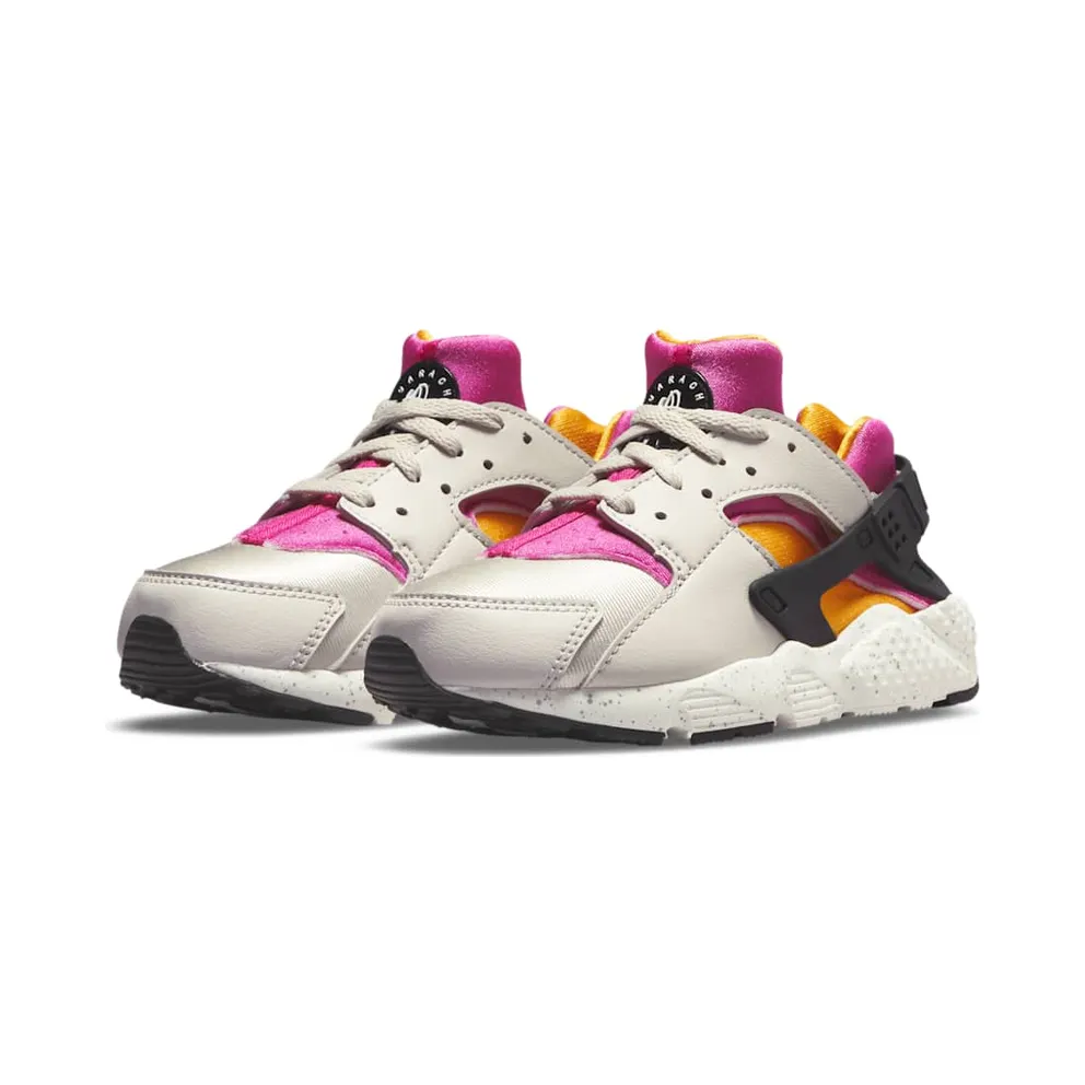 Nike Huarache Run Grey “Light Bone / University Gold / Black / Lethal Pink” (704949-043)