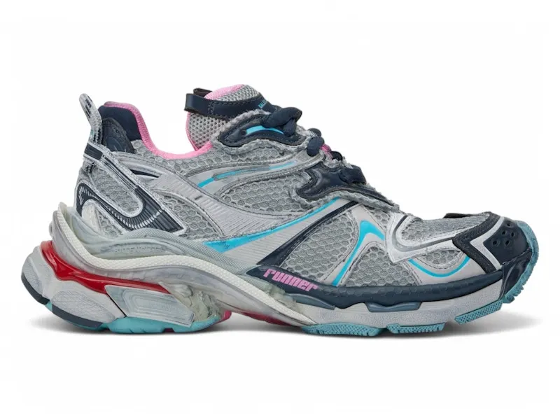 Balenciaga Runner 2.0 Grey Blue Pink Red (779064 W3RXP 1045)